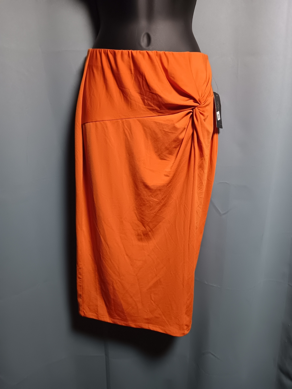 Thalia Sodi Orange Knot pencil Skirt Size Small